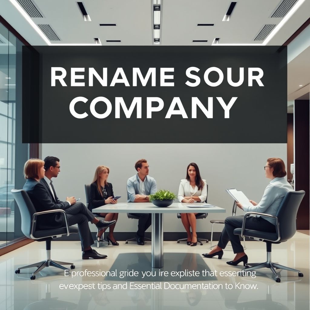 เปลี่ยนชื่อบริษัทอย่างมืออาชีพ: 5 เคล็ดลับและเอกสารที่ต้องรู้